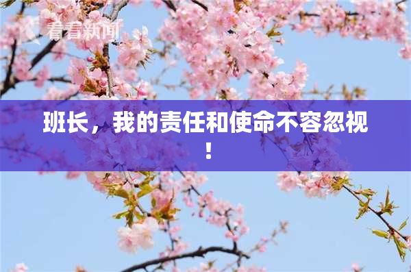 班长，我的责任和使命不容忽视！