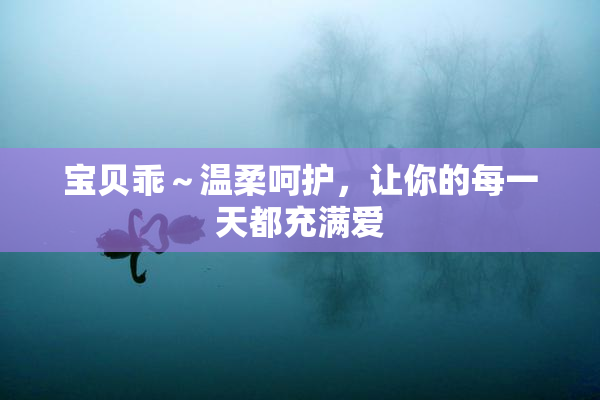 宝贝乖～温柔呵护，让你的每一天都充满爱