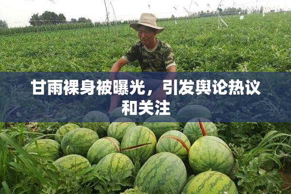 甘雨裸身被曝光，引发舆论热议和关注