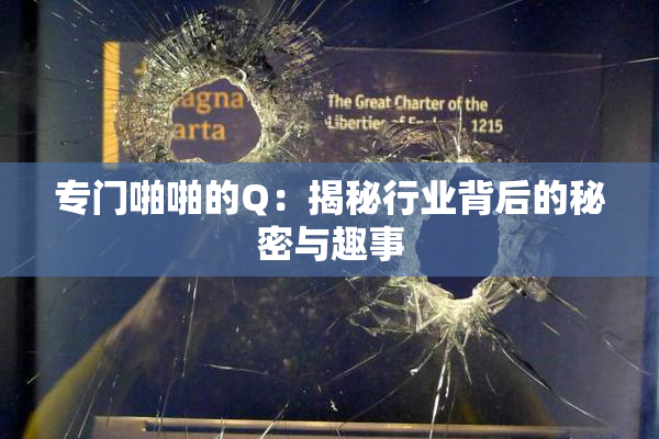 专门啪啪的Q：揭秘行业背后的秘密与趣事
