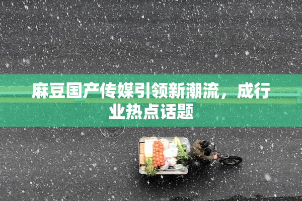 麻豆国产传媒引领新潮流，成行业热点话题