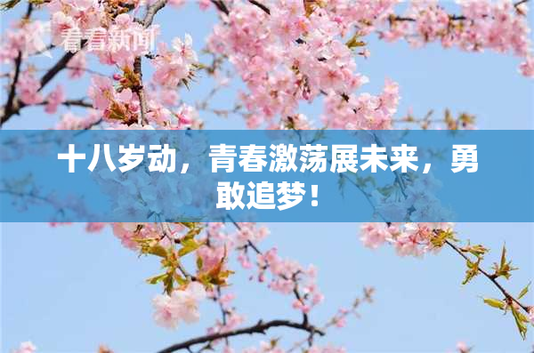十八岁动，青春激荡展未来，勇敢追梦！