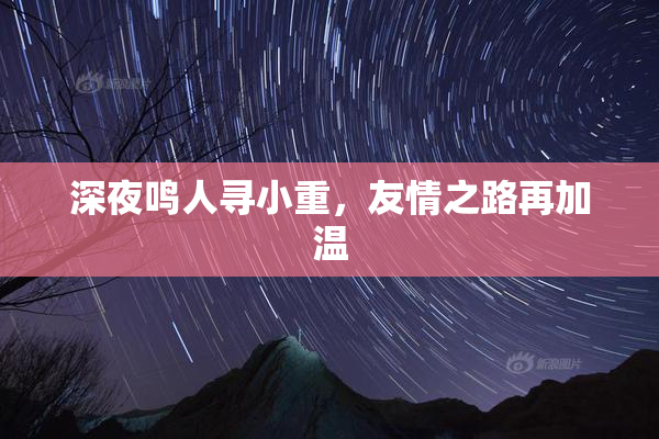 深夜鸣人寻小重，友情之路再加温