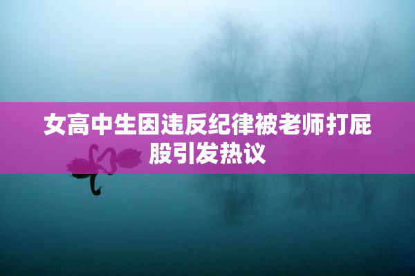 女高中生因违反纪律被老师打屁股引发热议