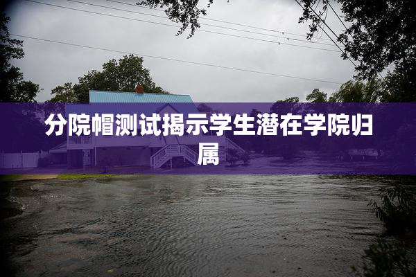 分院帽测试揭示学生潜在学院归属