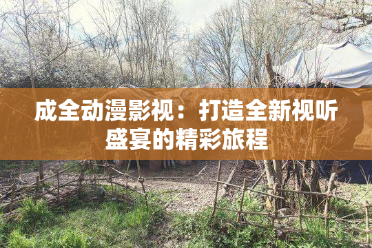 成全动漫影视：打造全新视听盛宴的精彩旅程