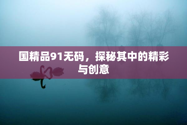 国精品91无码，探秘其中的精彩与创意