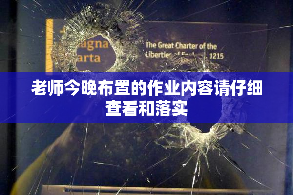 老师今晚布置的作业内容请仔细查看和落实