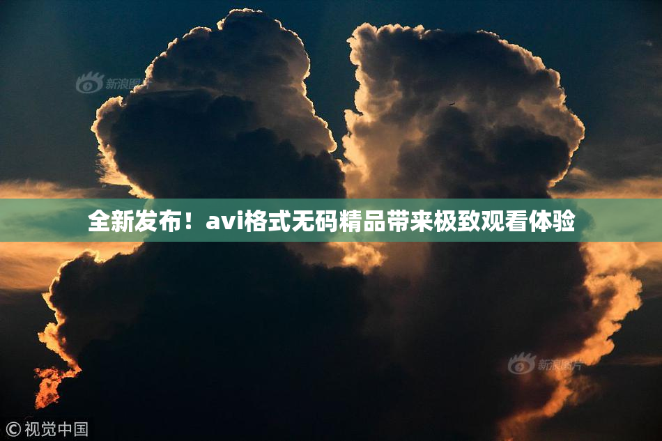 全新发布！avi格式无码精品带来极致观看体验