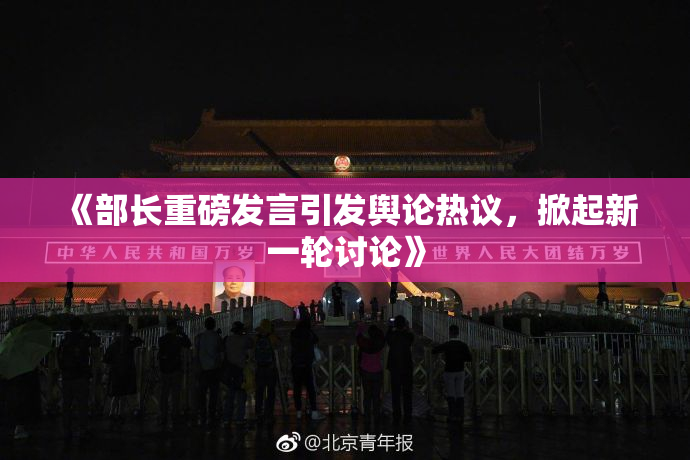 《部长重磅发言引发舆论热议，掀起新一轮讨论》