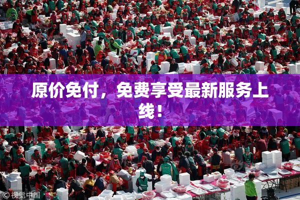 原价免付，免费享受最新服务上线！