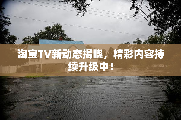 淘宝TV新动态揭晓，精彩内容持续升级中！