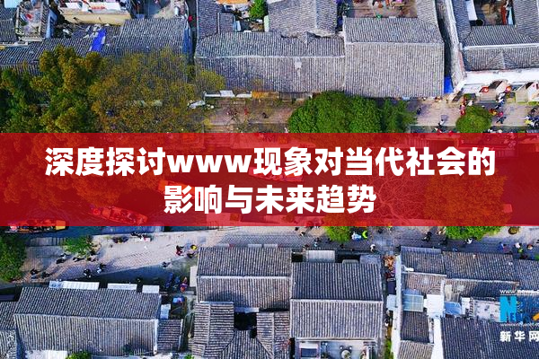 深度探讨www现象对当代社会的影响与未来趋势