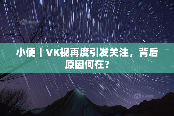 小便丨VK视再度引发关注，背后原因何在？