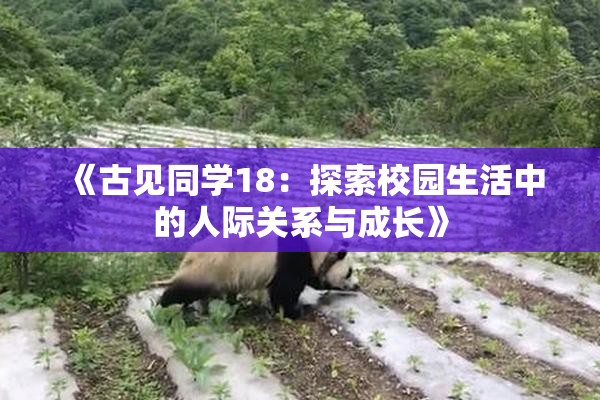 《古见同学18：探索校园生活中的人际关系与成长》