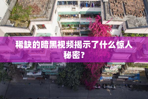 稀缺的暗黑视频揭示了什么惊人秘密？