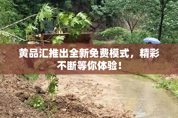 黄品汇推出全新免费模式，精彩不断等你体验！