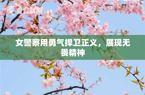女警察用勇气捍卫正义，展现无畏精神