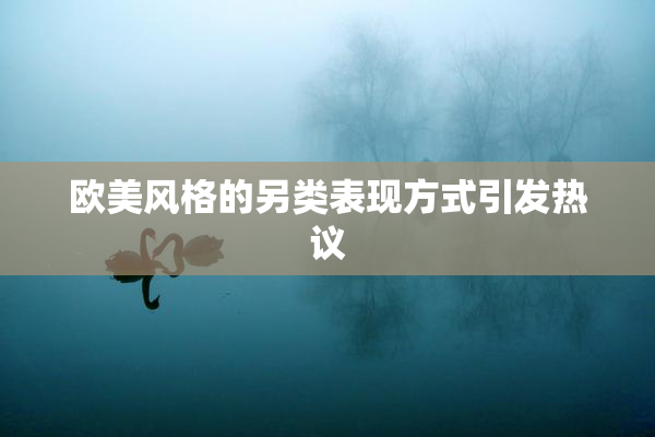 欧美风格的另类表现方式引发热议