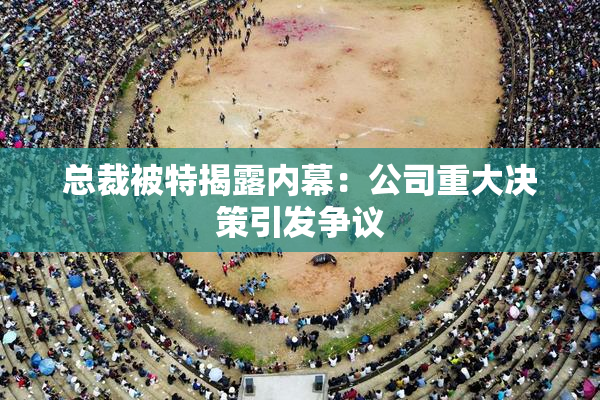 总裁被特揭露内幕：公司重大决策引发争议