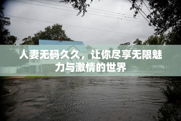 人妻无码久久，让你尽享无限魅力与激情的世界