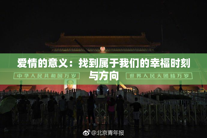 爱情的意义：找到属于我们的幸福时刻与方向
