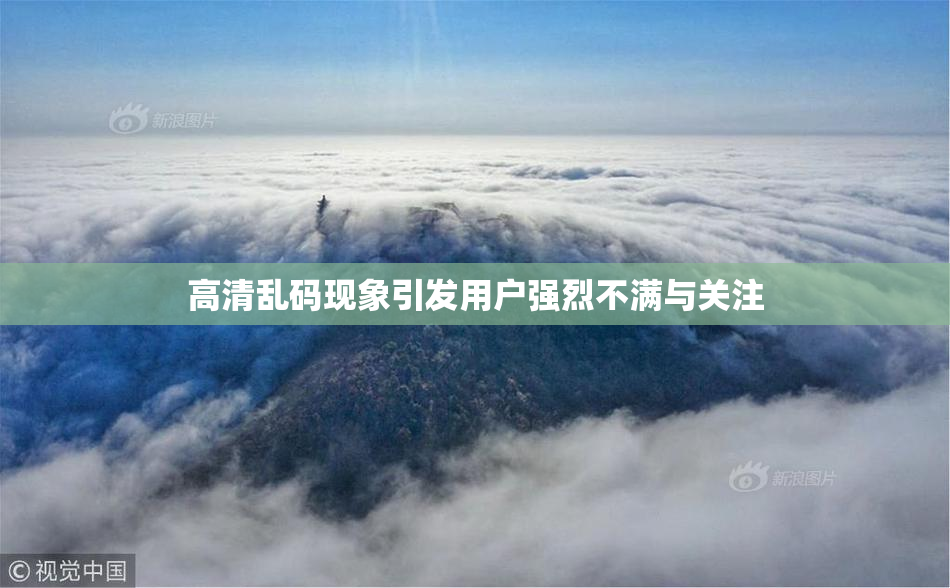 高清乱码现象引发用户强烈不满与关注