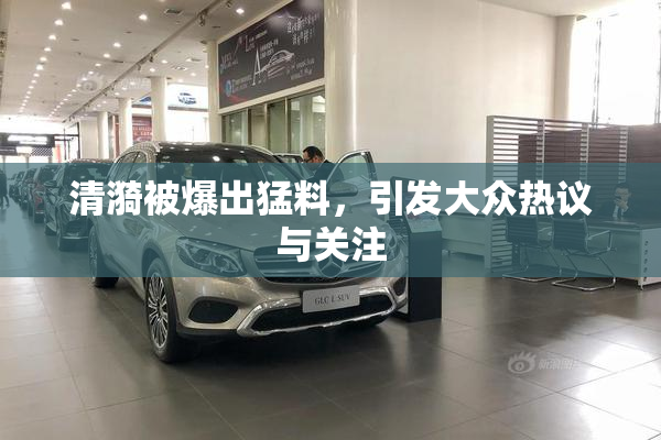 清漪被爆出猛料，引发大众热议与关注
