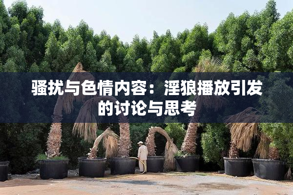 骚扰与色情内容：淫狼播放引发的讨论与思考