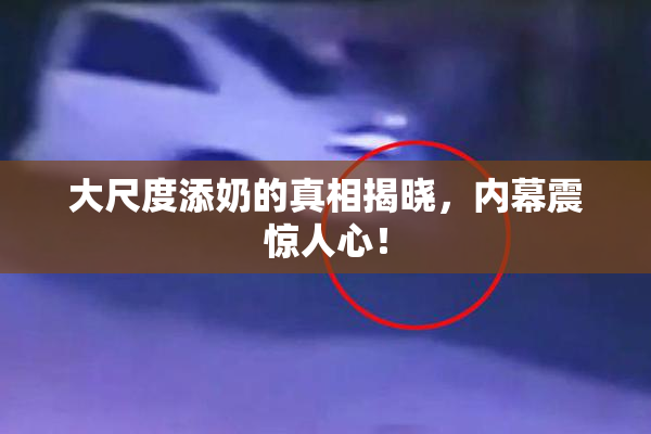 大尺度添奶的真相揭晓，内幕震惊人心！