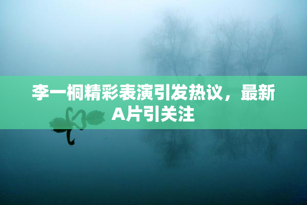 李一桐精彩表演引发热议，最新A片引关注