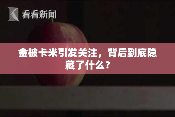 金被卡米引发关注，背后到底隐藏了什么？
