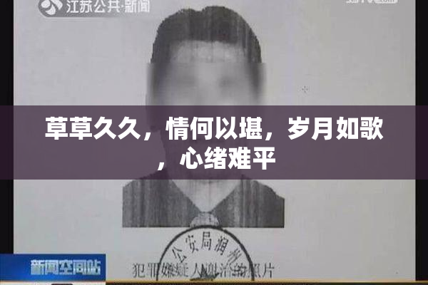 草草久久，情何以堪，岁月如歌，心绪难平