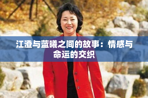 江澄与蓝曦之间的故事：情感与命运的交织