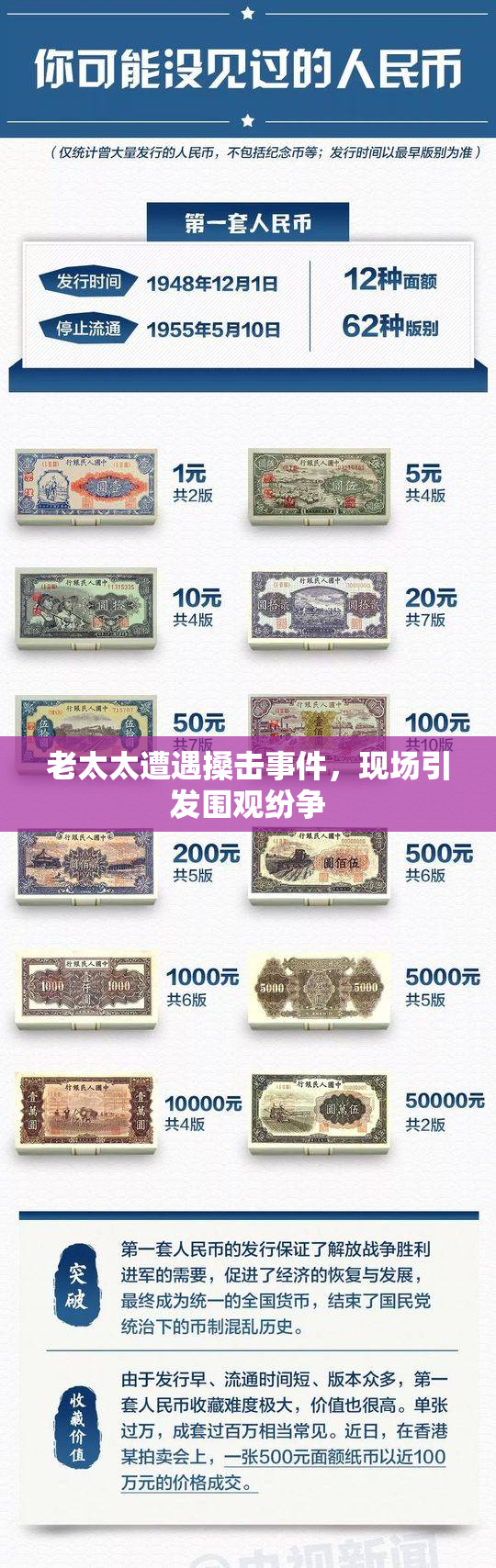 老太太遭遇搡击事件，现场引发围观纷争
