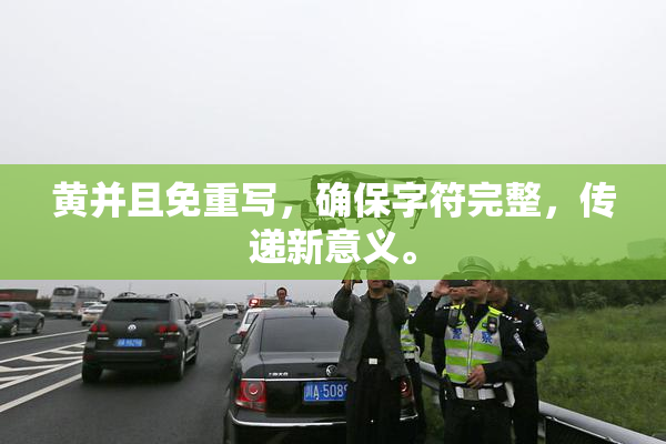黄并且免重写，确保字符完整，传递新意义。