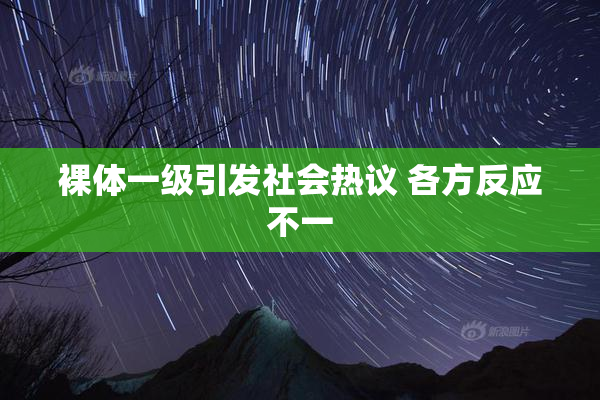裸体一级引发社会热议 各方反应不一