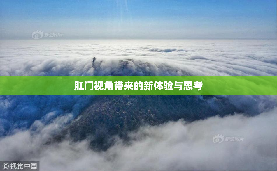 肛门视角带来的新体验与思考