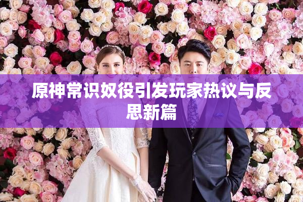 原神常识奴役引发玩家热议与反思新篇