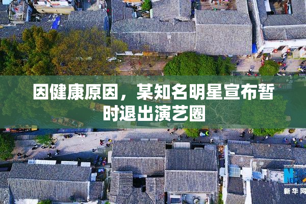 因健康原因，某知名明星宣布暂时退出演艺圈
