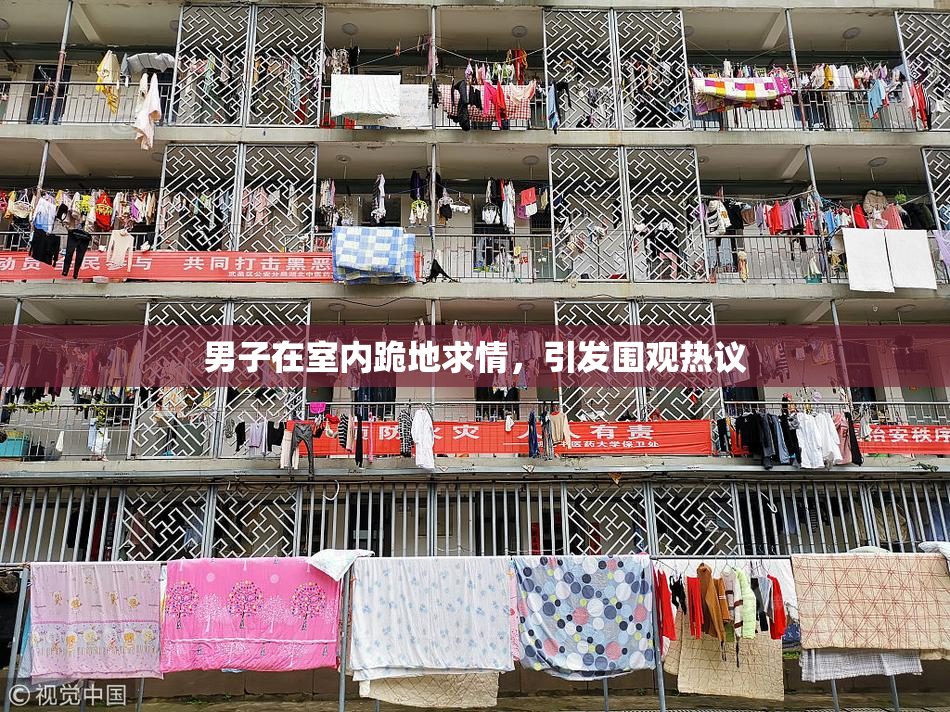 男子在室内跪地求情，引发围观热议