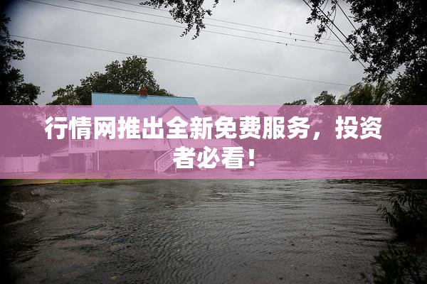 行情网推出全新免费服务，投资者必看！