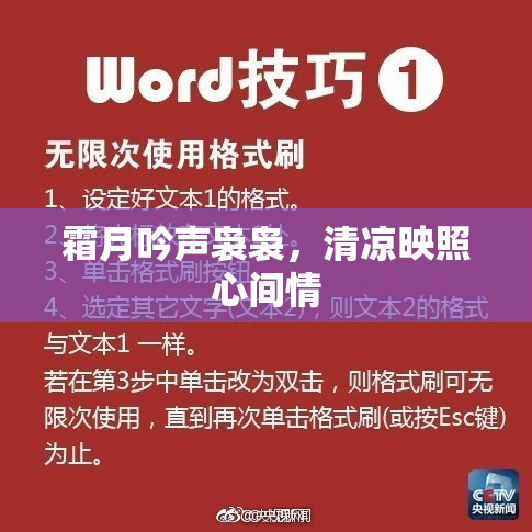 霜月吟声袅袅，清凉映照心间情