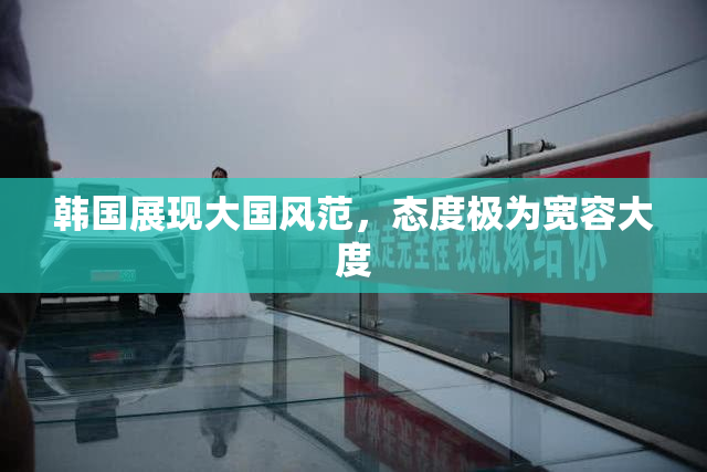 韩国展现大国风范，态度极为宽容大度