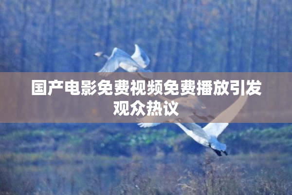 国产电影免费视频免费播放引发观众热议