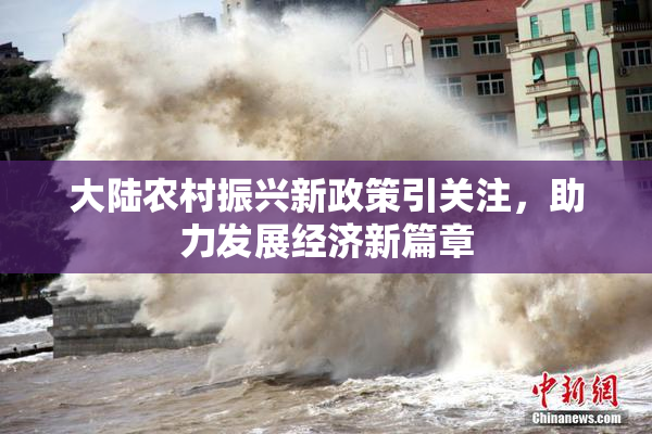 大陆农村振兴新政策引关注，助力发展经济新篇章