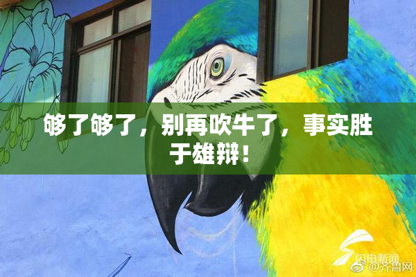 够了够了，别再吹牛了，事实胜于雄辩！
