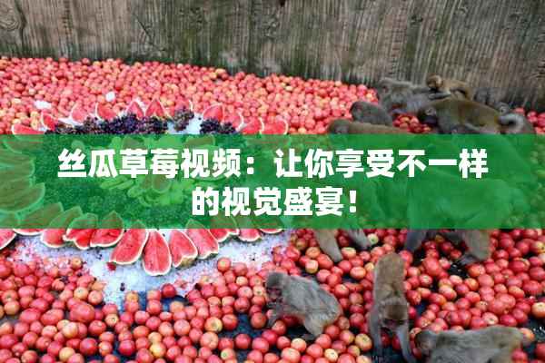 丝瓜草莓视频：让你享受不一样的视觉盛宴！