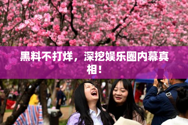 黑料不打烊，深挖娱乐圈内幕真相！