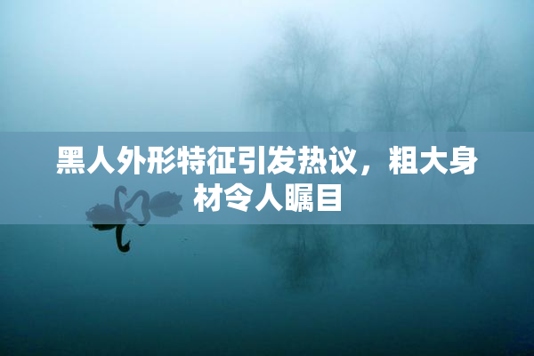 黑人外形特征引发热议，粗大身材令人瞩目